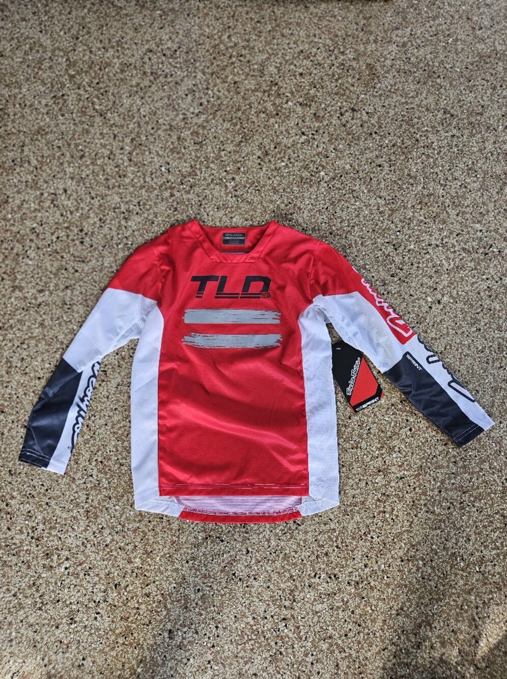 TLD Red Long Sleeve Jersey - Youth Sprint Performance Top L